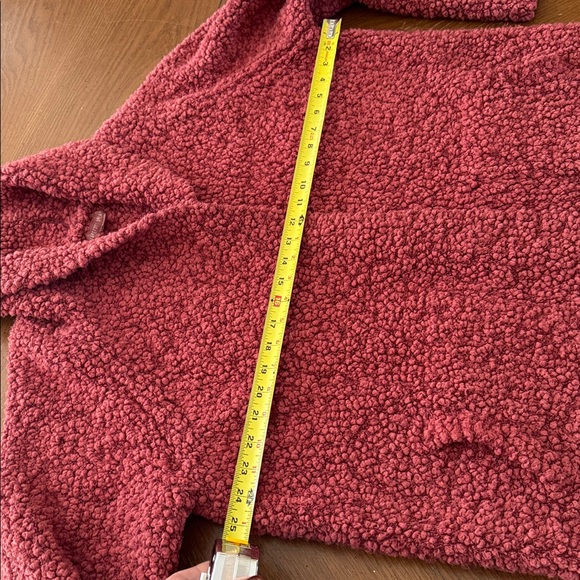 Barefoot Dreams Boucle Shawl Cardigan w/ Pockets Mahogany Red Orange size Xl EUC - Picture 5 of 10